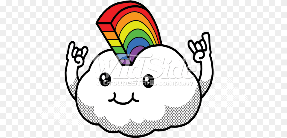 Cloud With Rainbow Mohawk Clipart Rainbow, Art, Graphics, Baby, Person Free Png Download