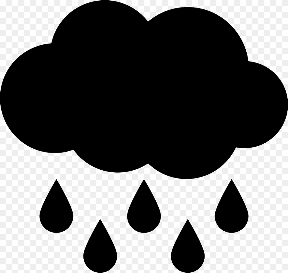 Cloud With Raindrops, Stencil, Silhouette, Nature, Outdoors Png