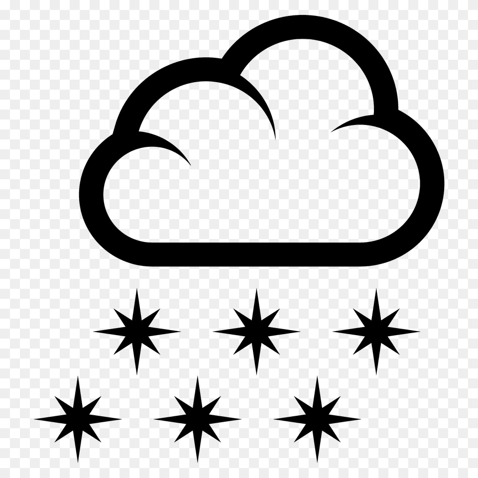 Cloud With Snow Emoji Clipart, Symbol, Logo Free Png Download