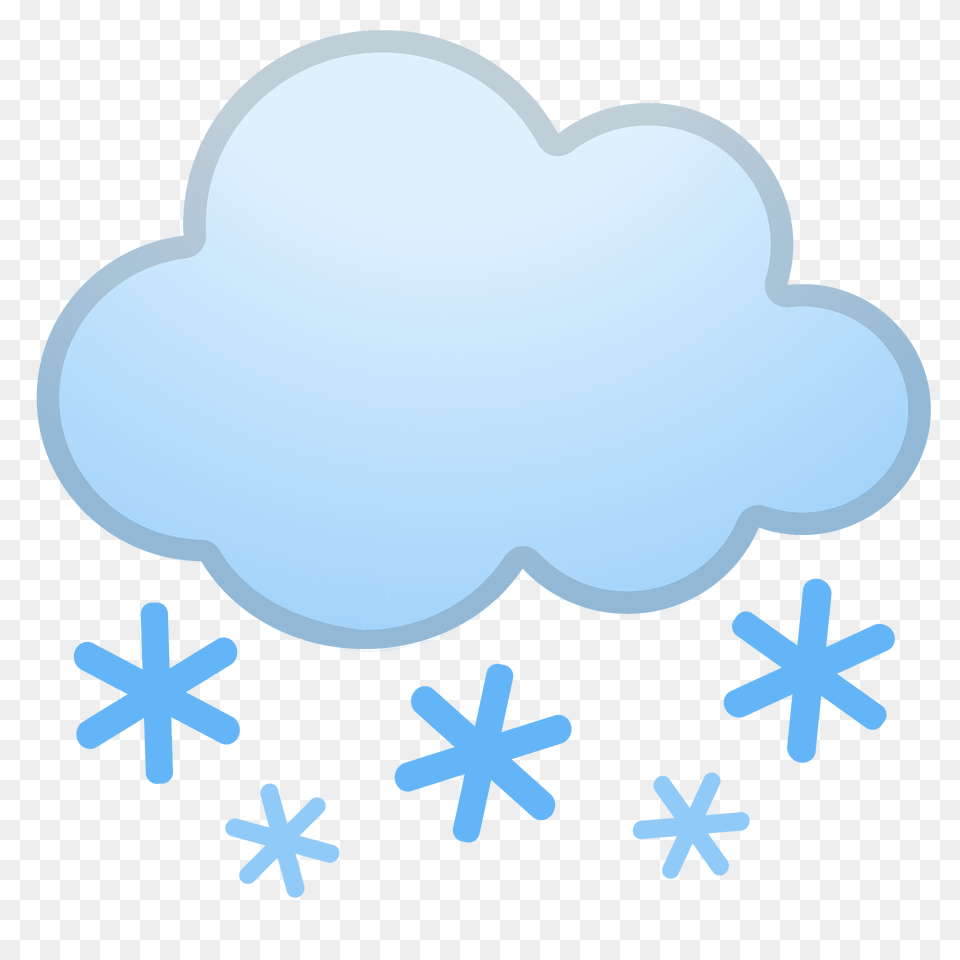 Cloud With Snow Emoji Clipart, Nature, Outdoors, Snowflake Png Image