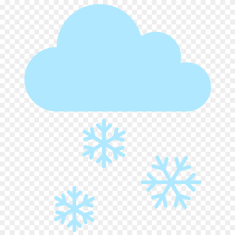 Cloud With Snow Emoji Clipart, Nature, Outdoors, Snowflake Png Image