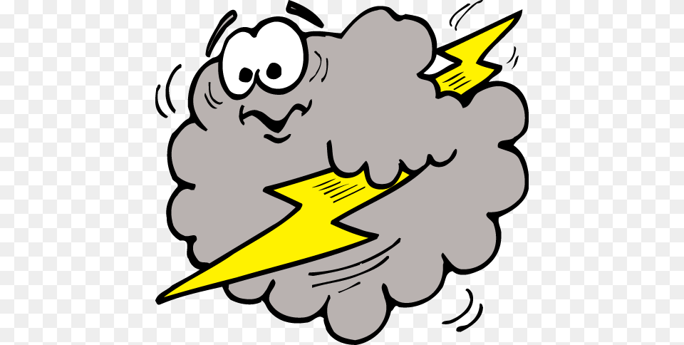 Clouds And Lightning Clipart Lightening Clip Art, Cutlery, Fork, Animal, Mammal Free Png Download