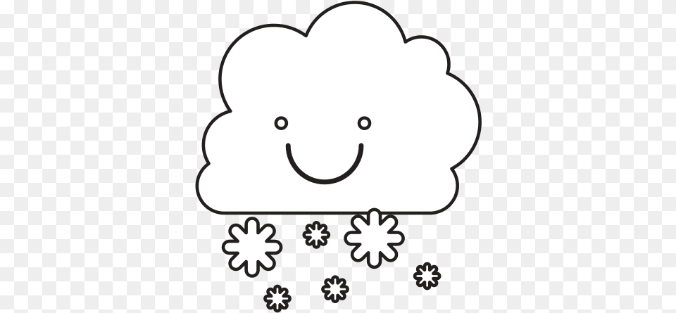 Clouds And Snow Fall Happy, Nature, Outdoors, Stencil Free Png