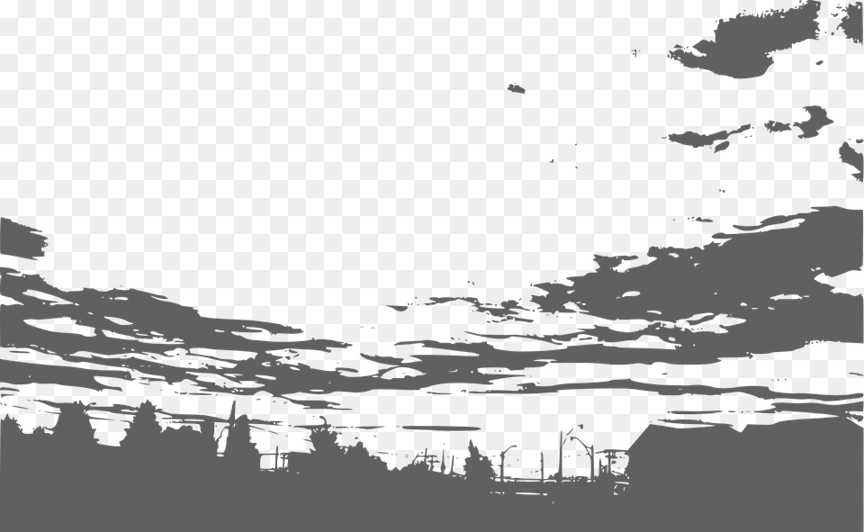 Clouds Black And White Vector, Silhouette, Nature, Outdoors, Weather Free Png