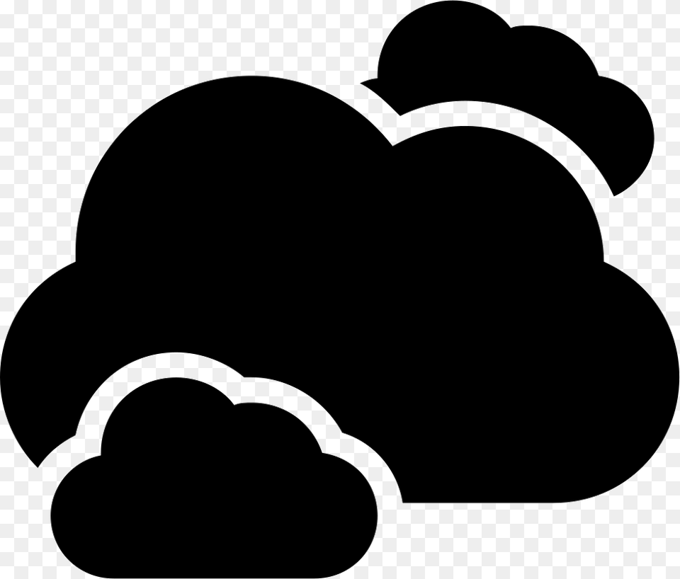 Clouds Black Storm Weather Symbol Clouds Icon, Silhouette, Stencil, Ammunition, Grenade Free Png