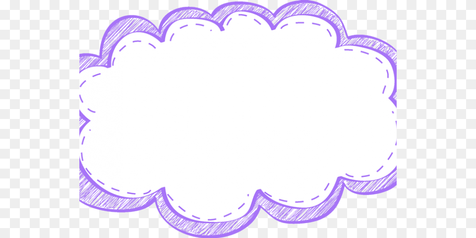 Clouds Clipart Border Clip Art, Purple Free Png
