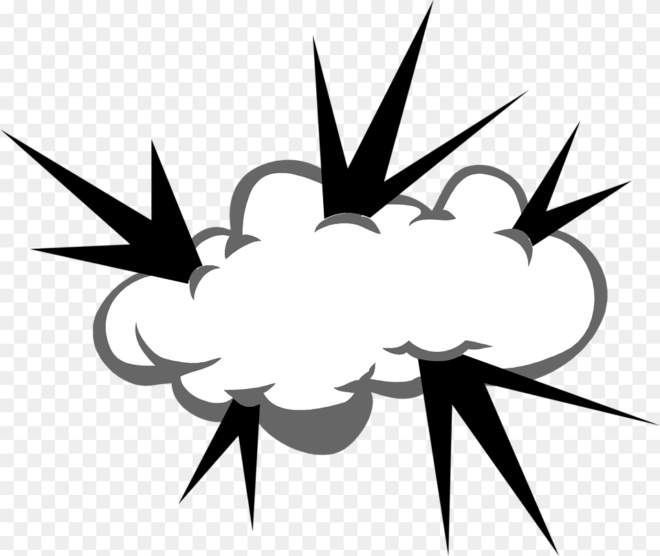 Clouds Clipart Explosion, Stencil, Animal, Fish, Sea Life Png Image