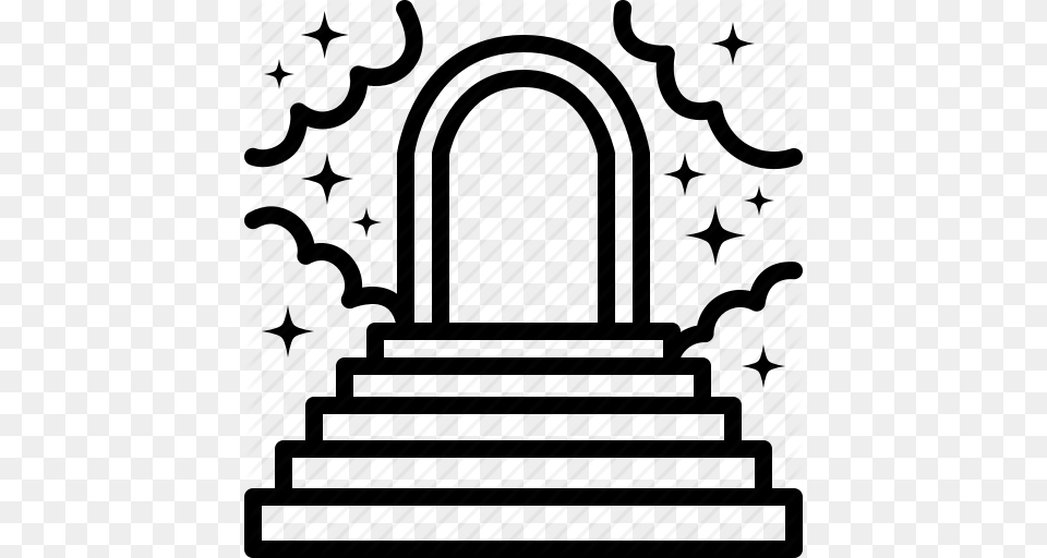 Clouds Door Heaven Heavenly Heavens Paradise Steps Icon, Architecture, Building Free Png