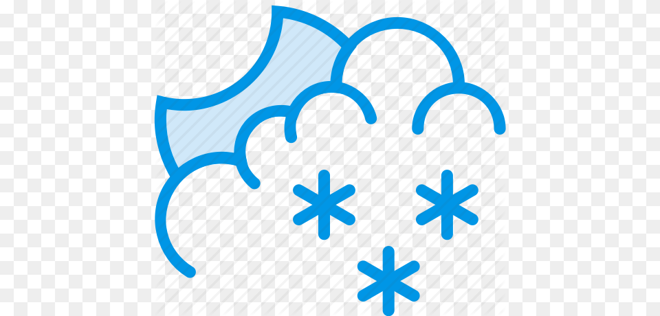 Clouds Forecast Night Snow Snowy Weather Webby Icon, Nature, Outdoors Png