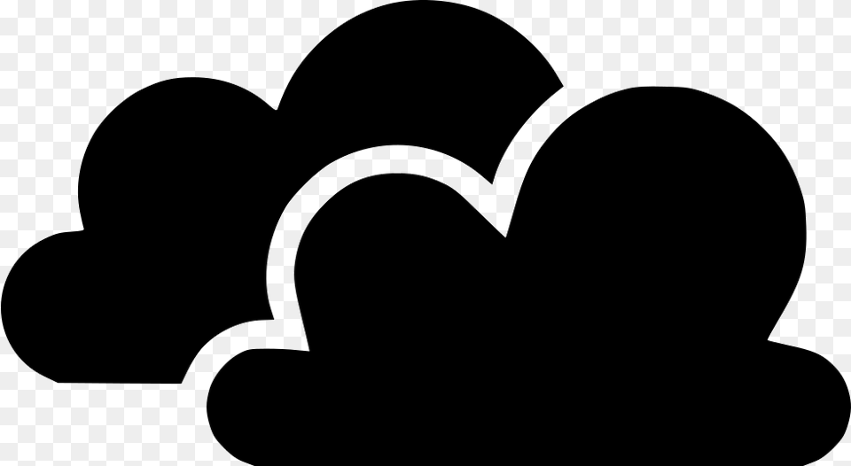 Clouds Heart, Silhouette, Stencil Free Transparent Png