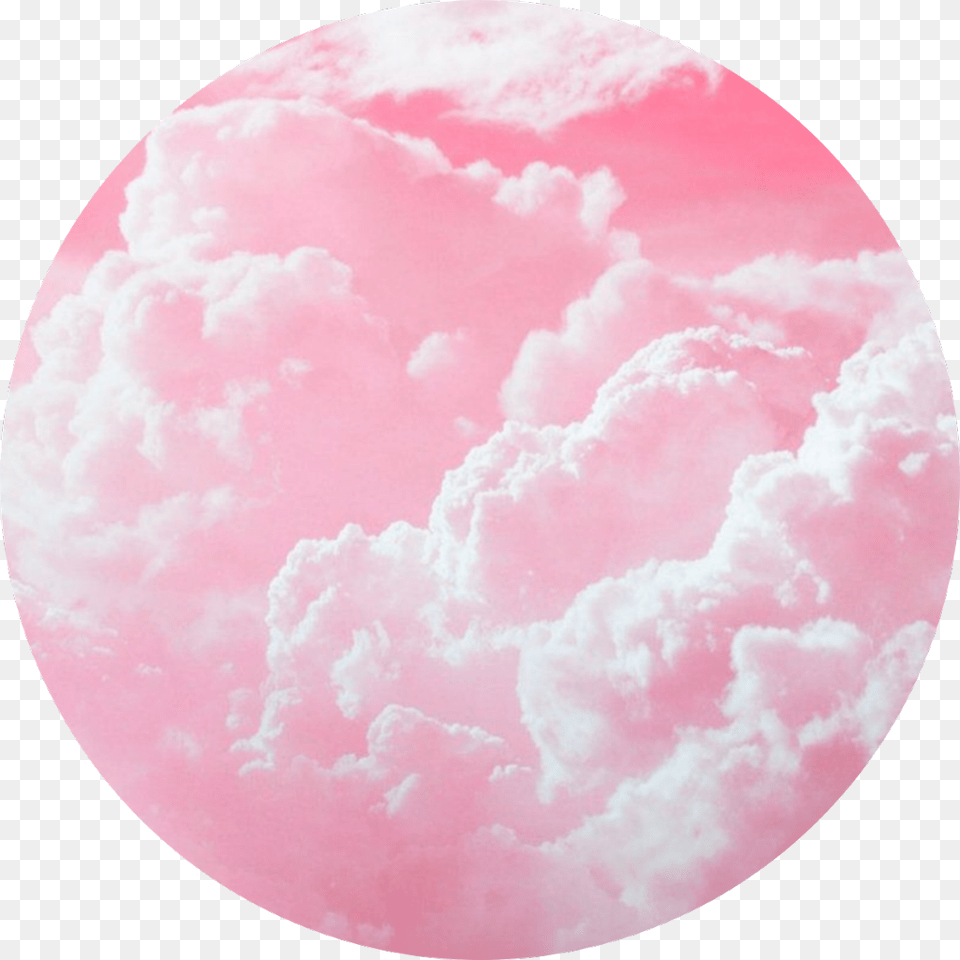 Clouds Sky Pinkclouds Pink Pinkaesthetic Aesthetic Circle Pink Cloud Aesthetic, Nature, Outdoors, Astronomy, Moon Free Png Download