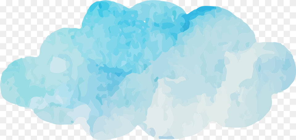 Clouds Sky Watercolor Vector Font Illustration, Ice, Nature, Outdoors, Mineral Free Png Download