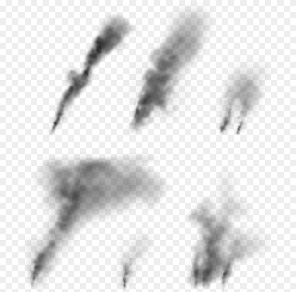 Clouds Smoke Plumes Collection Monochrome, Gray Free Transparent Png