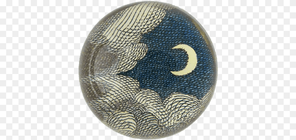 Clouds U0026 Crescent Moon Paperweight, Sphere, Logo, Ball, Football Free Transparent Png