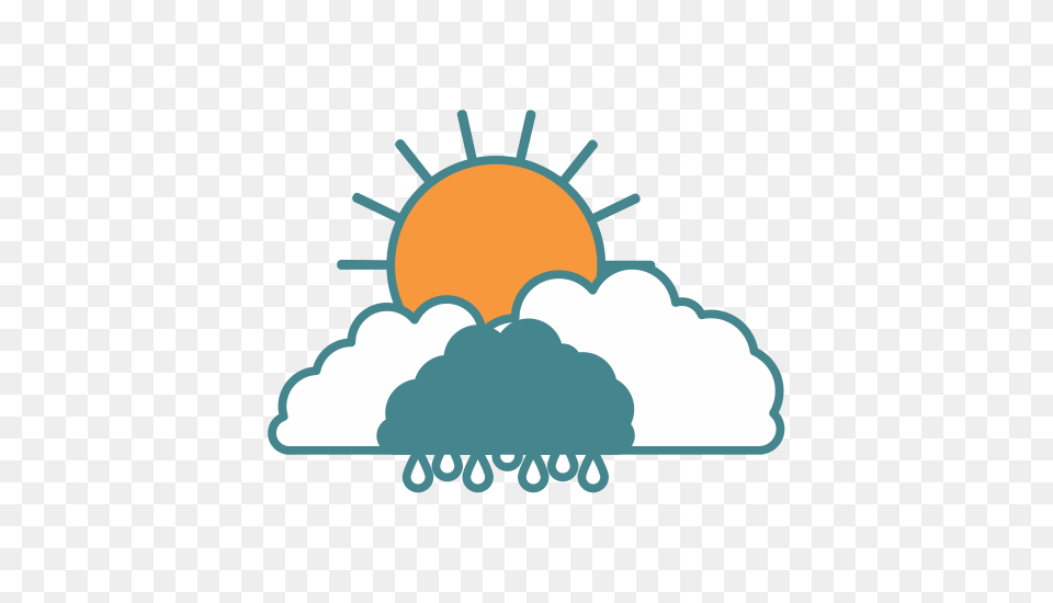 Clouds With Rain And Sun Vector Icon Illustration, Leisure Activities, Nature, Outdoors, Person Free Transparent Png