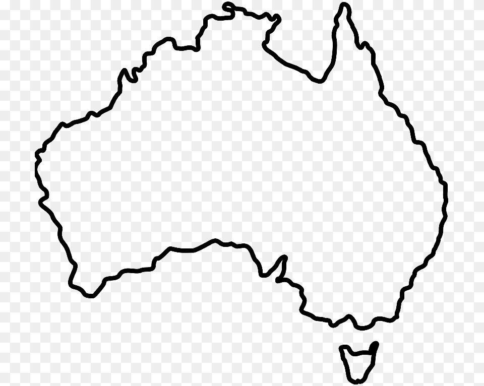 Cloudvault Australia Outline, Gray Png Image