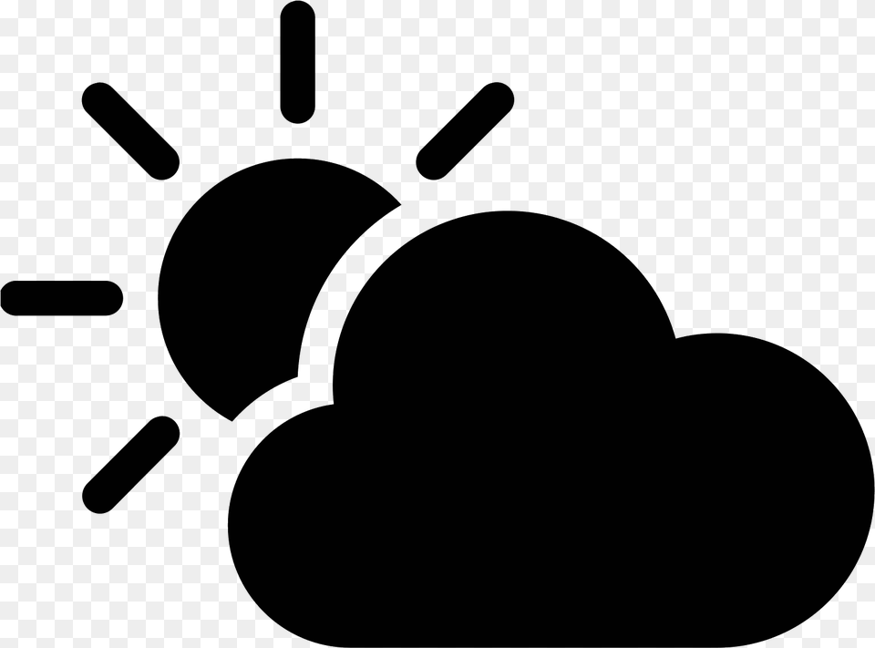 Cloudy Clipart Two Cloud Rainy Or Sunny Icon, Gray Free Transparent Png