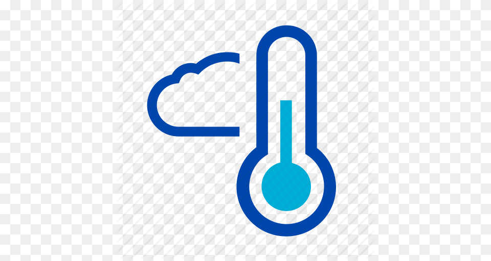 Cloudy Cold Partly Rain Storm Thermometer Weather Icon Free Png Download