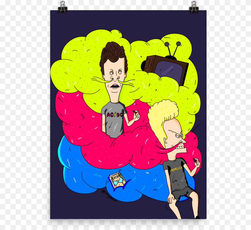 Cloudy Day With Beavis Amp Butthead Cartoon, Book, Comics, Publication, Face Free Png Download
