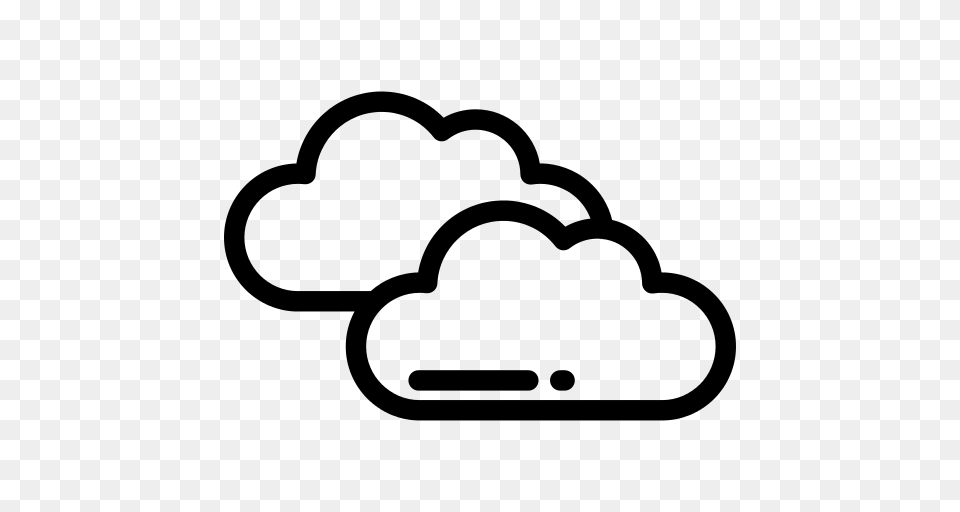 Cloudy Icon, Gray Png