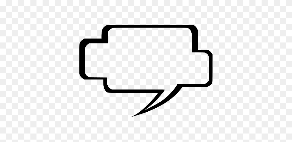 Cloudy Rectangular Speech Bubble, Smoke Pipe, Adapter, Electronics Free Png Download