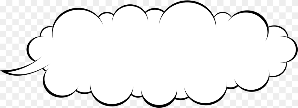 Cloudy Speech Bubble, Stencil, Astronomy, Moon, Nature Png Image
