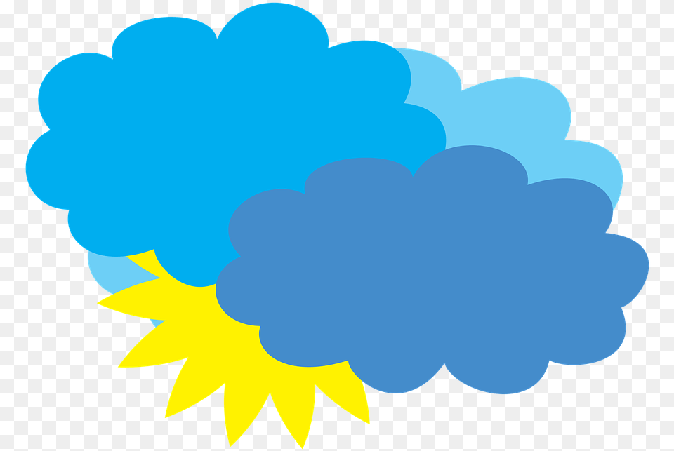 Cloudy Weather Forecast Partly Rain Cartoon Transparent Clipart Gif Of Cloud, Flower, Plant, Dahlia, Daisy Png Image