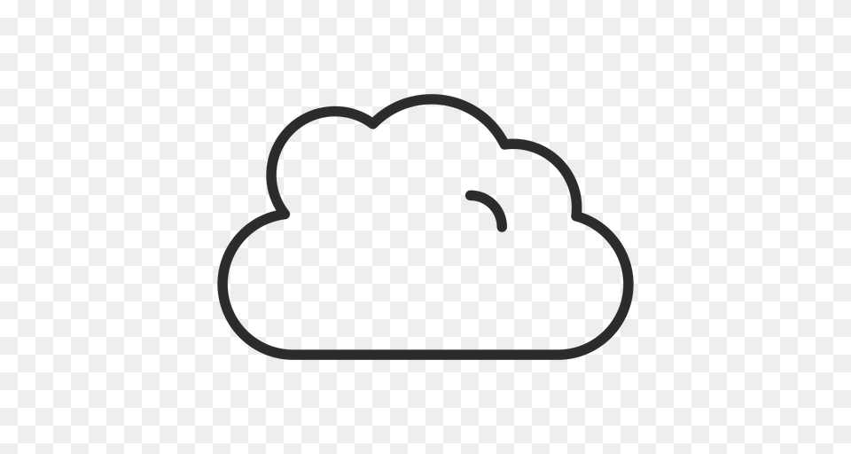 Cloudy Weather Stroke Icon, Stencil Png Image