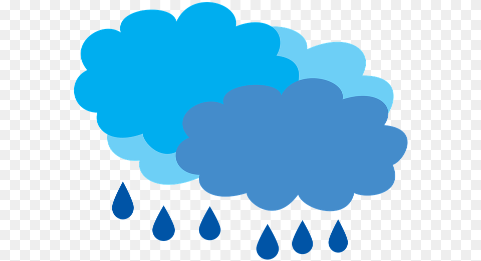 Cloudy With Rain Rain The Rain Clouds Cloudy Weather Cartoon, Pattern Free Transparent Png