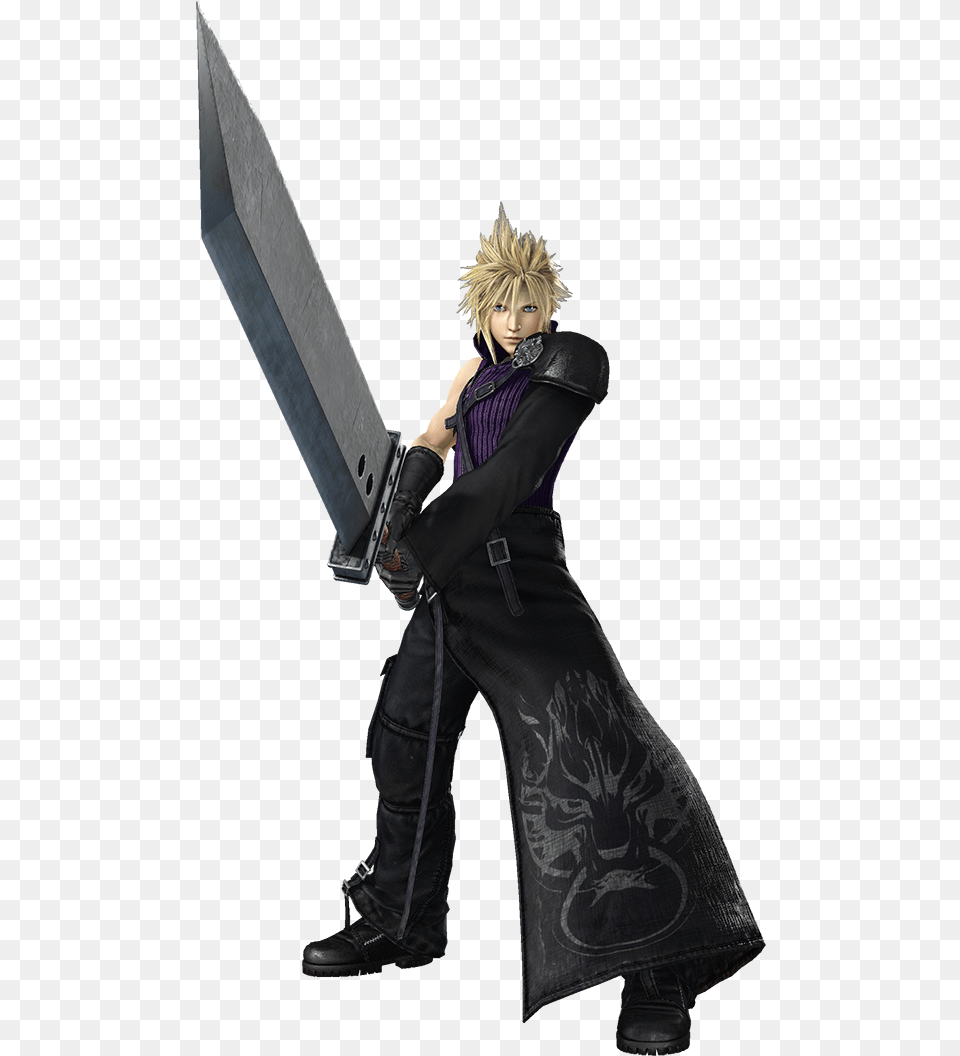Cloudy Wolf C Dissidia Final Fantasy Nt Skin Cloudy Wolf, Weapon, Sword, Adult, Person Png Image