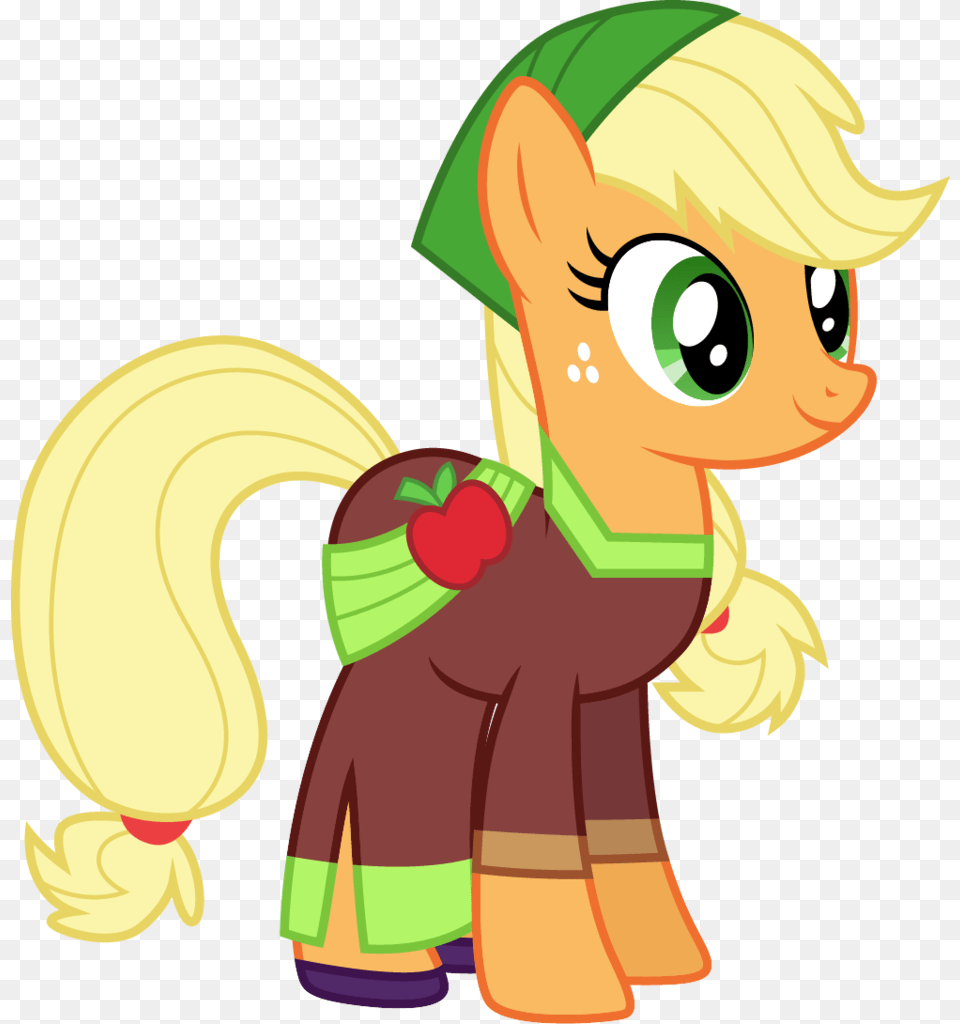 Cloudyglow Clothes Earth Pony Equestria Girls Ponified Mlp Eg Movie Magic Applejack, Banana, Food, Fruit, Plant Free Transparent Png