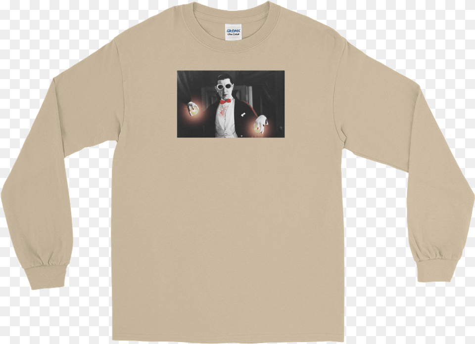 Clout Dracula Long Sleeve T Shirt Long Sleeved T Shirt, T-shirt, Clothing, Long Sleeve, Person Free Png
