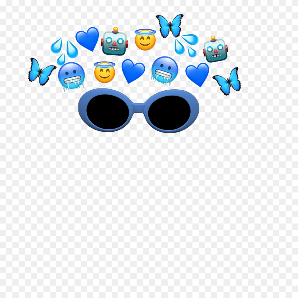 Clout Glasses Sunglasses Goggles Emoj Clout Goggles Snapchat Filter With Hearts, Accessories Free Png