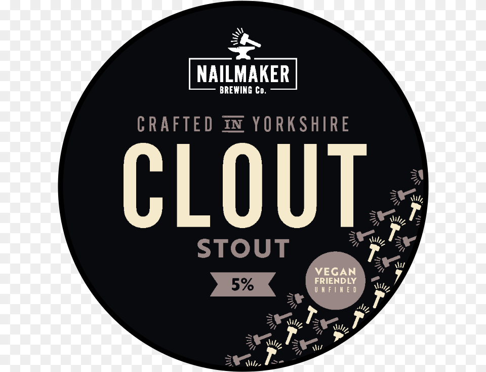 Clout Nailmaker Brewing Co Label, Advertisement, Poster, Book, Publication Png