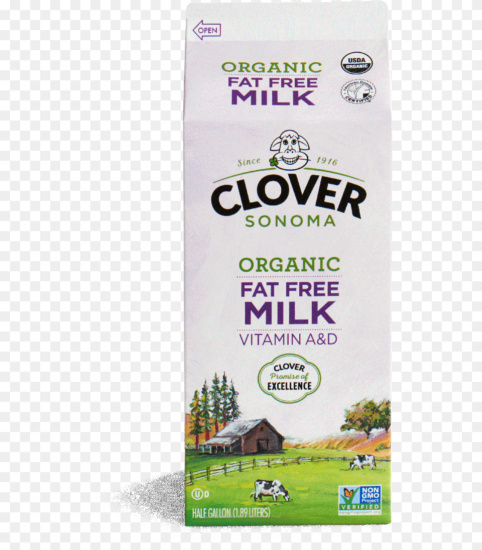 Clover Organic Half Amp Half 1 Qt Carton, Animal, Cattle, Cow, Livestock Free Png Download