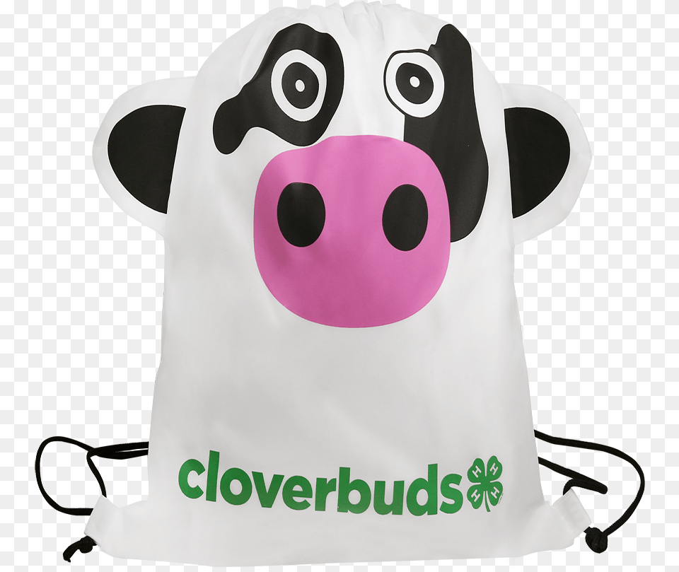Cloverbuds Cow Cinch Bag Animal Figure, Backpack, Bird, Cattle, Livestock Png Image