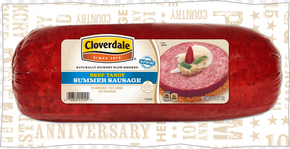 Cloverdale Pepper Jack Tangy Summer Sausage, Egg, Food, Meat, Pork Free Png Download