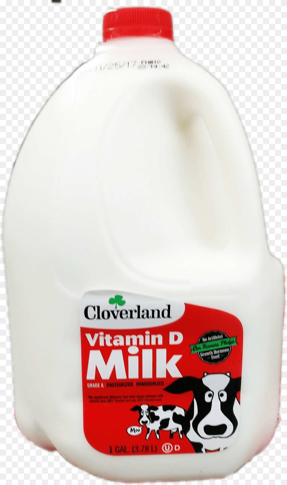 Cloverland Whole Milk Gallon Plastic Bottle, Beverage, Dairy, Food Png