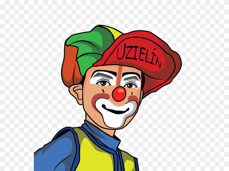 Clown, Performer, Person, Face, Head Free Png Download