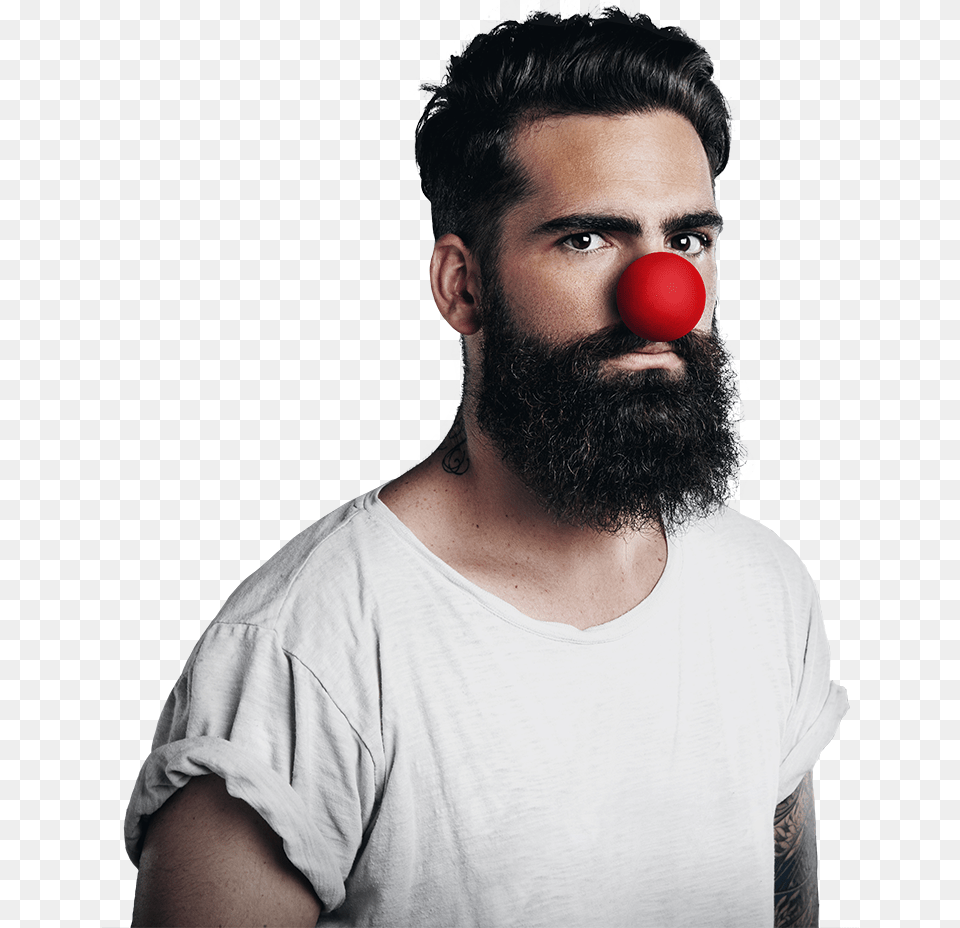 Clown 2 Beard, Adult, Face, Head, Male Free Png
