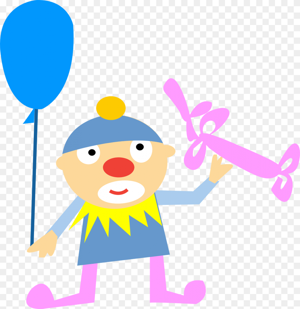 Clown Cartoon Clown, Balloon, Face, Head, People Free Png