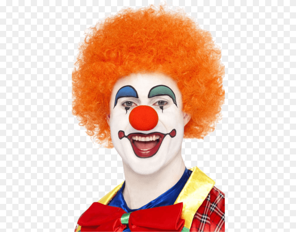 Clown Clown With Orange Hair, Performer, Person, Face, Head Free Transparent Png
