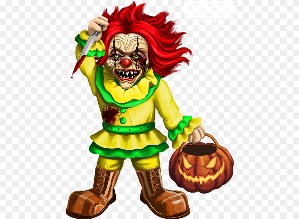 Clown Effrayant Tube Halloween Scary Scary, Baby, Person, Face, Head Png Image