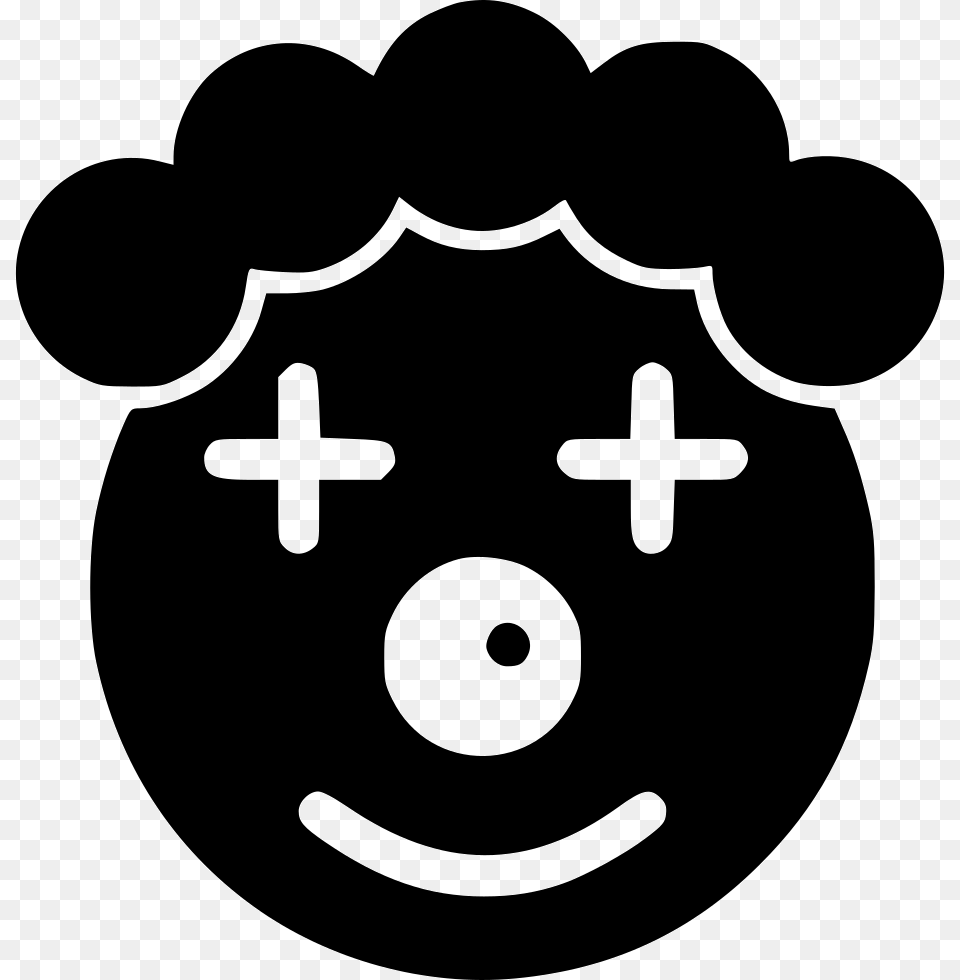 Clown Face Lg Dm12rpnsj Nstnn Deluxe, Stencil, Weapon, Cross, Symbol Png Image