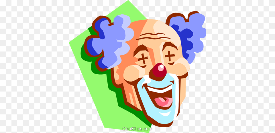 Clown Head Royalty Vector Clip Art Illustration, Performer, Person, Face, Baby Free Png