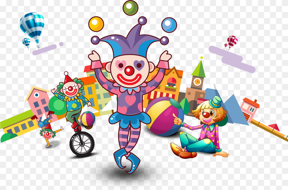 Clown High Quality Image Cartoon Circus, Baby, Person, Machine, Wheel Free Png Download