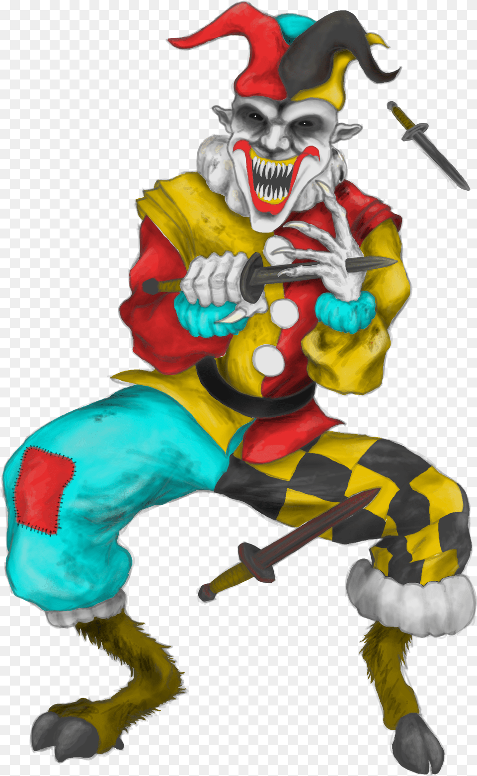 Clown Illustration, Blade, Dagger, Knife, Weapon Png