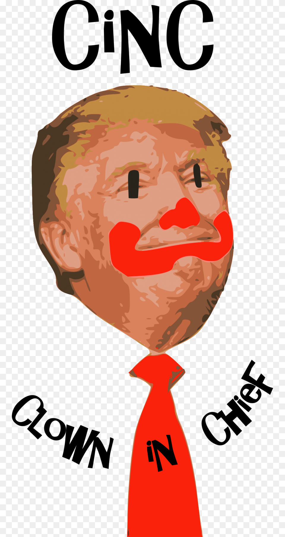 Clown In Chief Donald Trump Face Vector Clipart Clown In Chief, Accessories, Tie, Formal Wear, Adult Png