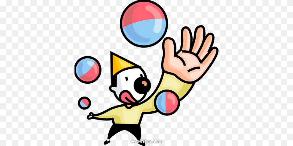 Clown Juggling Balls Royalty Vector Clip Art Illustration, Person, Baby Png Image