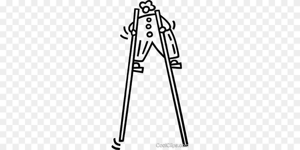 Clown Walking On Stilts Royalty Vector Clip Art Illustration, Tripod, Person Free Png Download